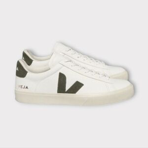 Veja Campo White & Gray Leather Sneakers